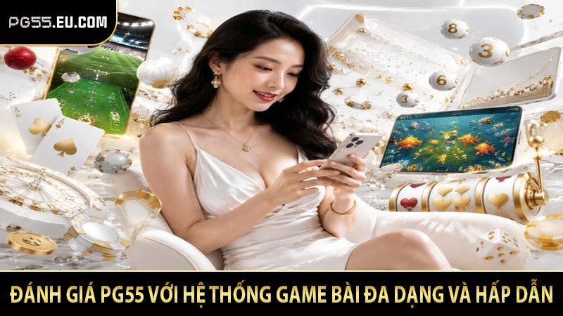 Đánh giá PG55 với hệ thống game bài đa dạng và hấp dẫn